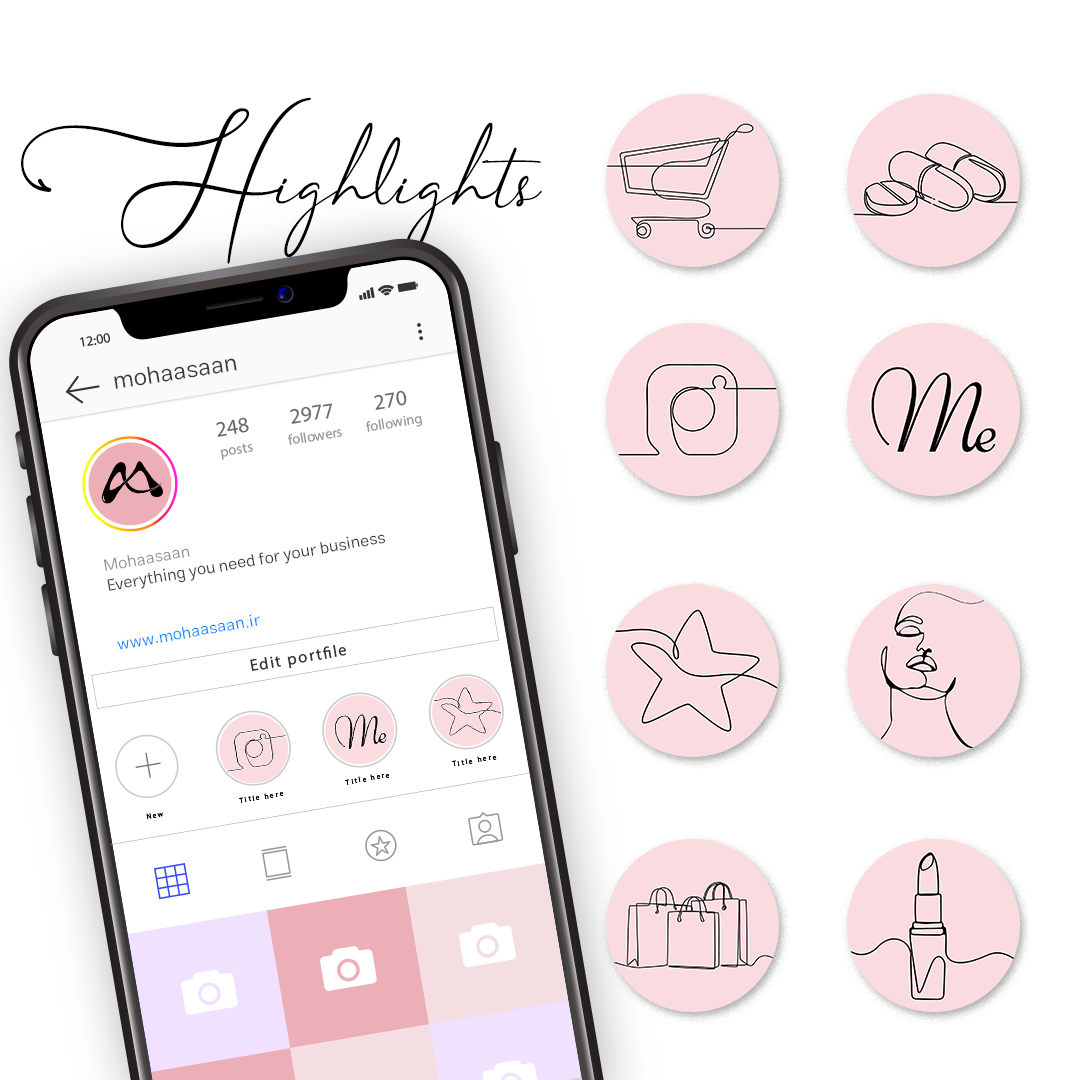 Instagram Highlights Mockup 1 هایلایت اقتصادی - تصویر 1